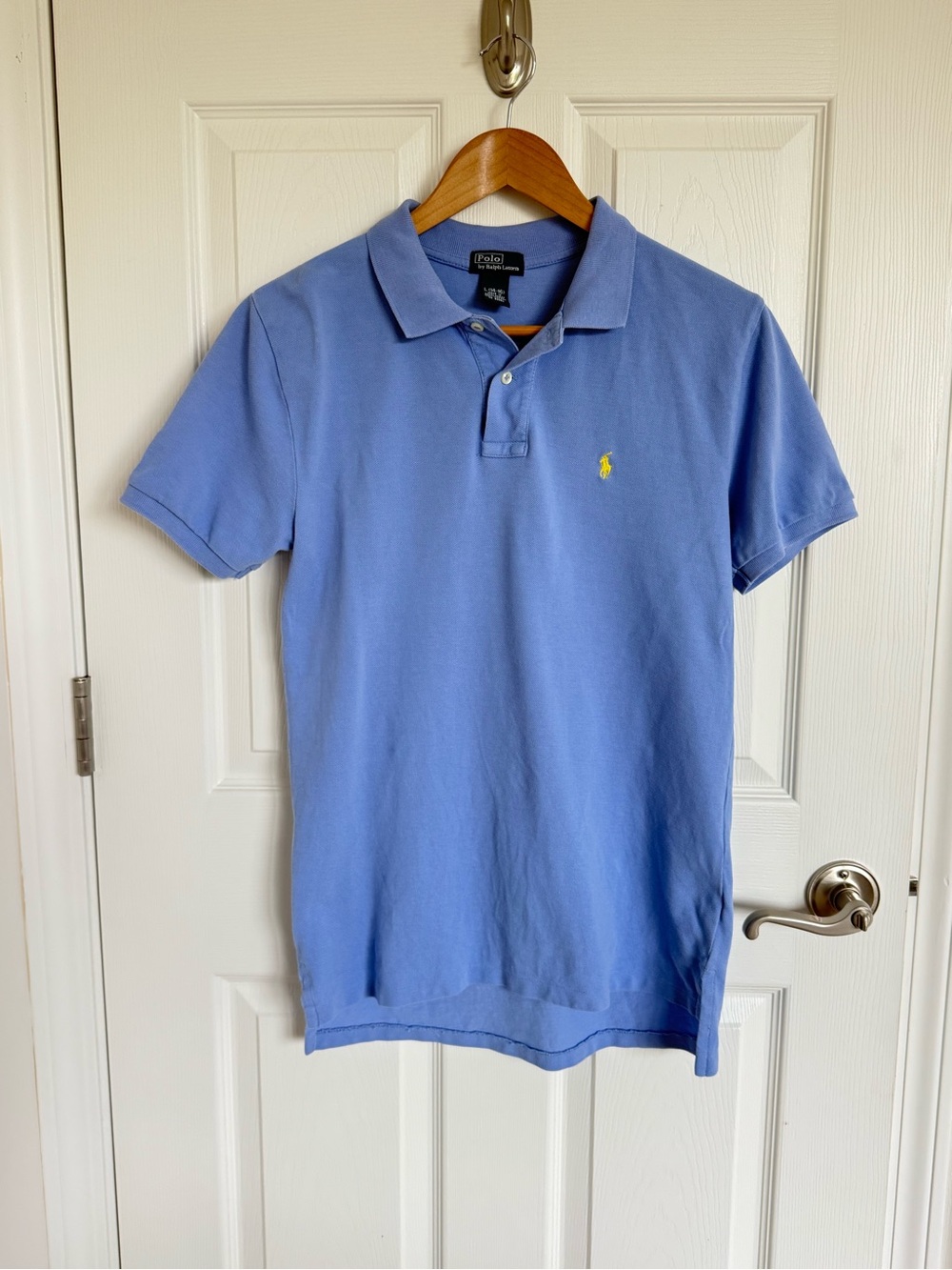 Boys Polo Ralph Lauren Blue Golf Polo Short Sleeve Shirt Size L